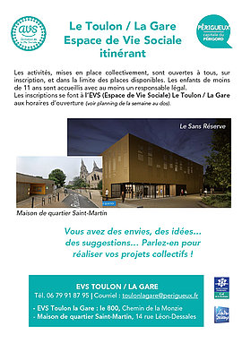 Lire la suite : EVS le Toulon / la gare : un questionnaire pour tous