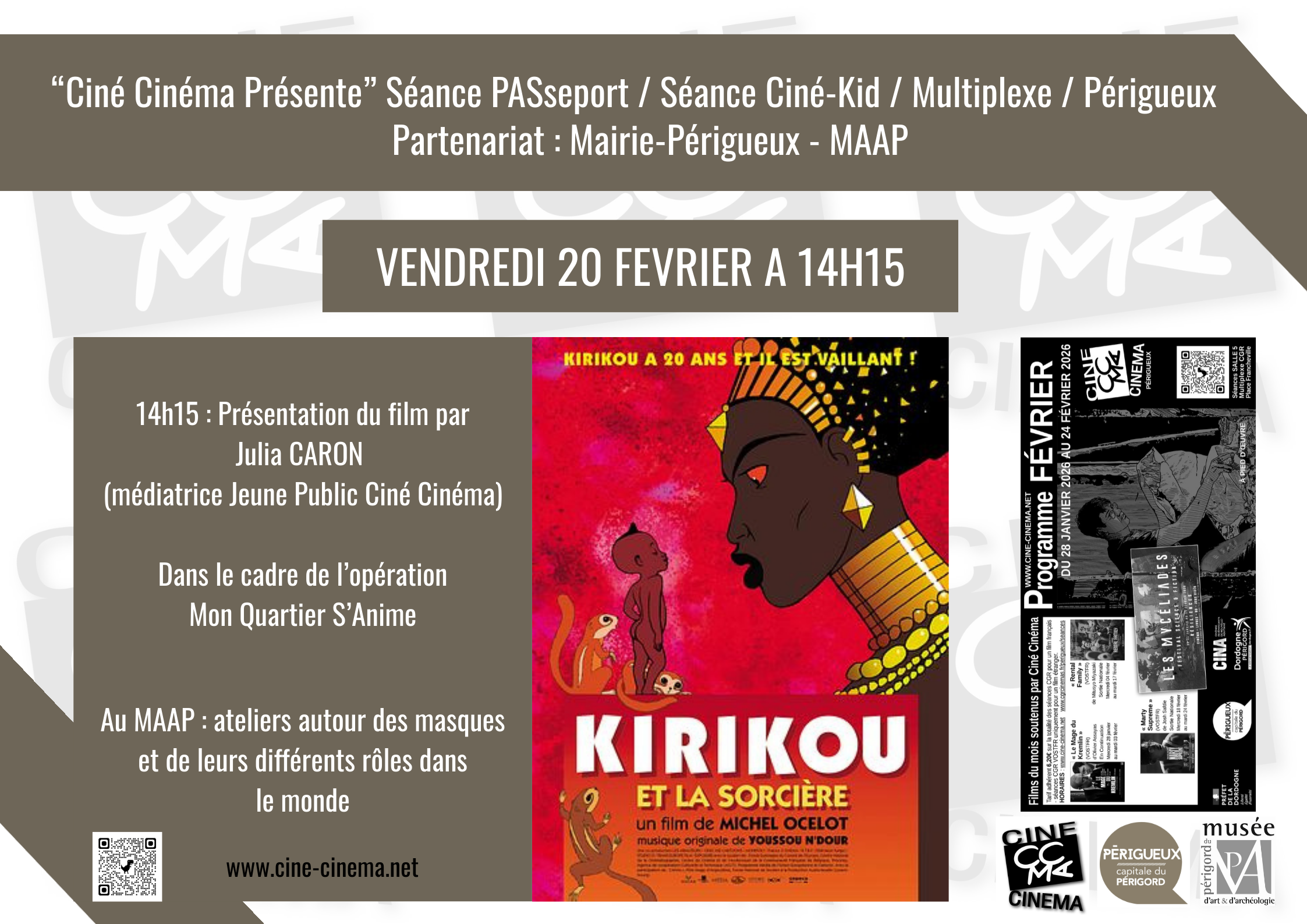 Découvrir : Séance Ciné-Kid : Kirikou et la sorcière de Michel Ocelot